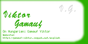 viktor gamauf business card